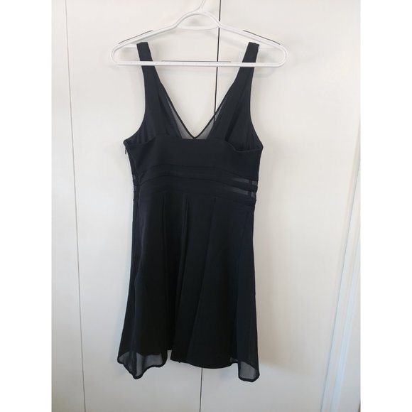 Express Black Sleeveless Cocktail/Homecoming Dress w/ Mesh Inserts | Size 4 - Picture 5 of 9